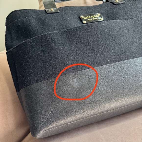 Kate Spade Frosted Felt Magazine Tote black glitter patent leather - Picture 5 of 10